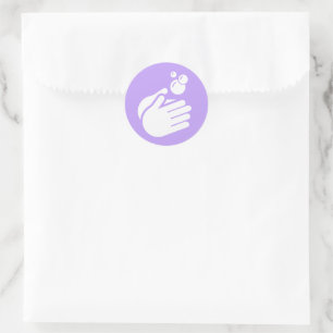 Was uw handen - Handwas het Coronavirus en griep Ronde Sticker