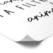 Was uw handen in een filthy Animal Funny Bathroom Poster (Hoek)