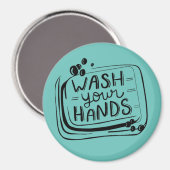 Was uw handen Magnet Magneet (Voorkant / Achterkant)