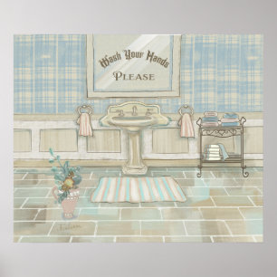Was uw handen  met de gootsteen poster