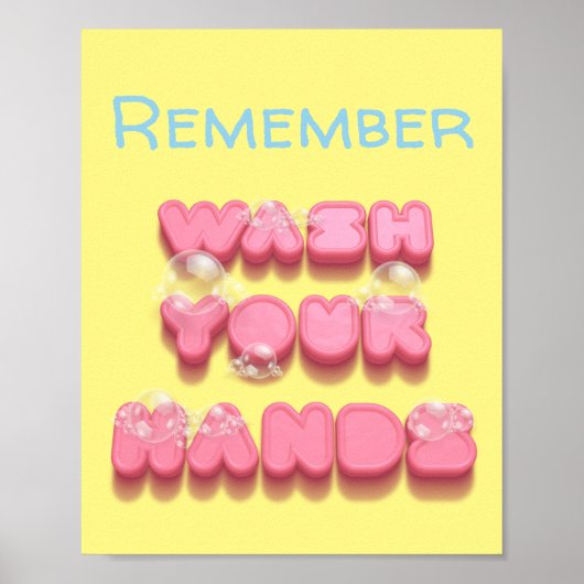 Was uw handen op een veiligheidswaarschuwing poster (Voorkant)