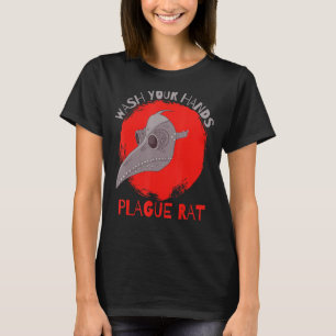 Was uw handen Plague Rat Medieval Plague Doctor T-shirt
