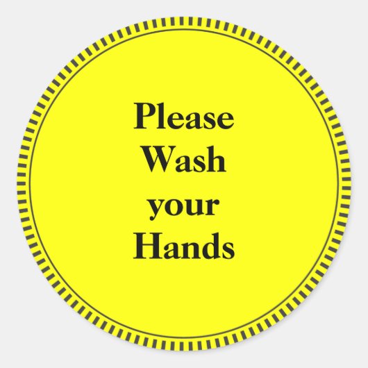 Was uw handen ronde sticker (Voorkant)