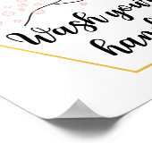 Was uw handpalmkalligrafie poster (Hoek)