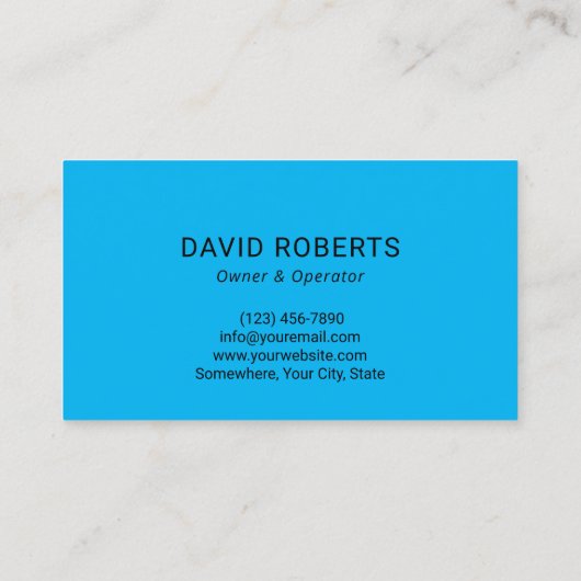 Was wasdruk zwart en blauw reinigen visitekaartje (Achterkant)