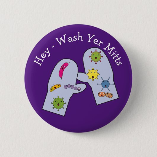 Was Yer Mitts Hand Hygiene Ronde Button 5,7 Cm (Voorkant)