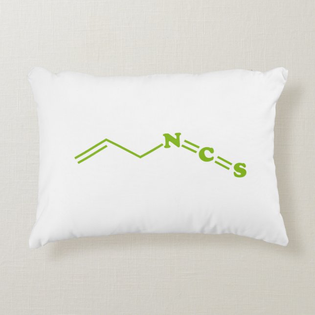 Wasabi Allyl Isothiocyanaat Moleculaire formule Accent Kussen (Voorkant)
