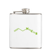 Wasabi Allyl Isothiocyanaat Moleculaire formule Heupfles (Voorkant)