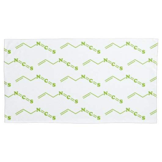 Wasabi Allyl Isothiocyanaat Moleculaire formule Kussensloop (Voorkant-Links)