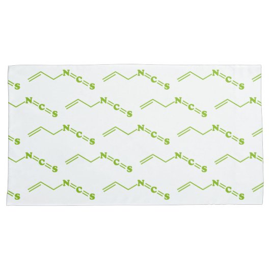 Wasabi Allyl Isothiocyanaat Moleculaire formule Kussensloop (Voorkant-Rechts)