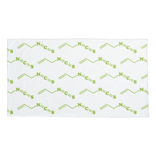 Wasabi Allyl Isothiocyanaat Moleculaire formule Kussensloop (Achterkant-Links)