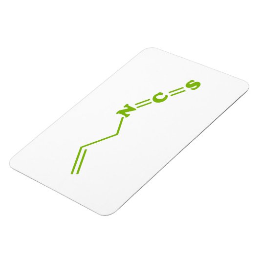 Wasabi Allyl Isothiocyanaat Moleculaire formule Magneet (Linkerzijde)