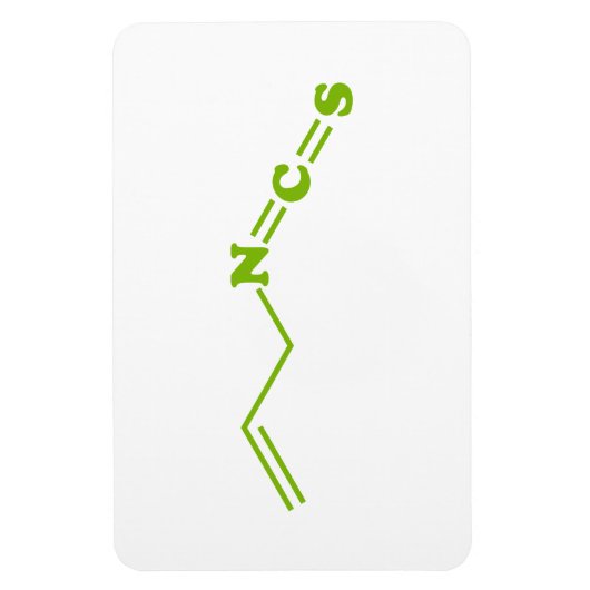 Wasabi Allyl Isothiocyanaat Moleculaire formule Magneet (Verticaal)