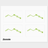 Wasabi Allyl Isothiocyanaat Moleculaire formule Rechthoekige Sticker (Vel)