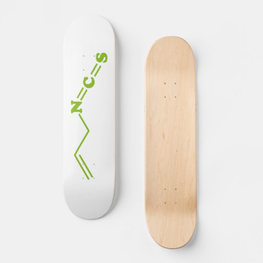 Wasabi Allyl Isothiocyanaat Moleculaire formule Skateboard (Voorkant)
