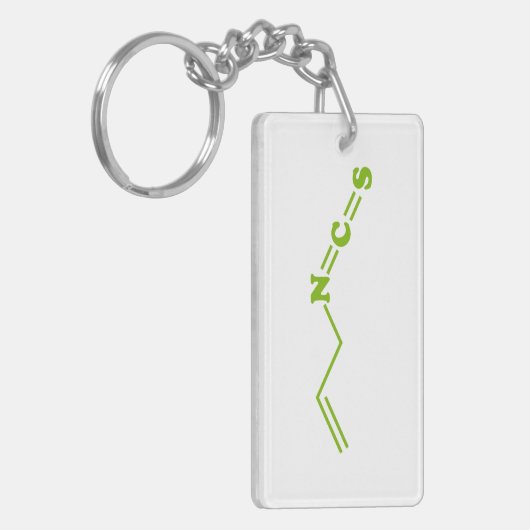 Wasabi Allyl Isothiocyanaat Moleculaire formule Sleutelhanger (Voorkant Links)