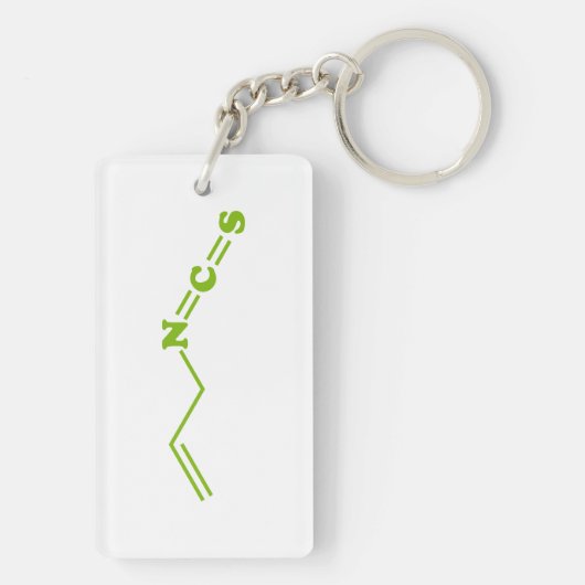 Wasabi Allyl Isothiocyanaat Moleculaire formule Sleutelhanger (achterkant)