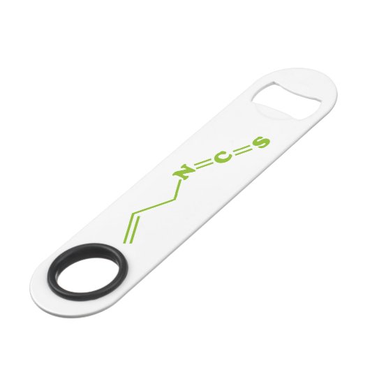 Wasabi Allyl Isothiocyanaat Moleculaire formule Speed Flessenopener (Voorkant Gekanteld)