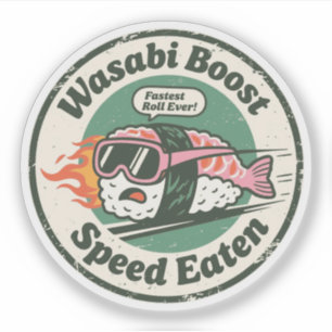 Wasabi Boost Snelheid Gegeten Racing Sushi Sticker