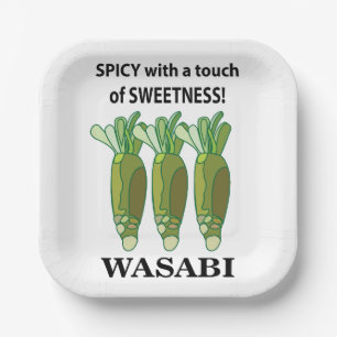 Wasabi pittig met een vleugje zoetheid Wasabi Papieren Bordje