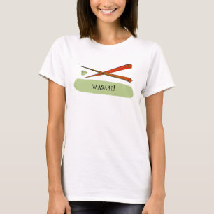 WASABI Sushi Chopsticks Japanese Foodie T-shirt