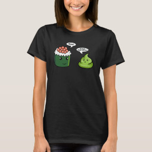 Wasabi Sushi Pittige Pasta Condimenten Japans Paar T-shirt