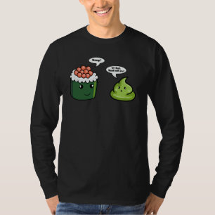 Wasabi Sushi Pittige Pasta Condimenten Japans Paar T-shirt