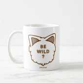 Wasao Mug "BE WILD?" Koffiemok (Links)