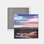 Wasatch Bergen, Utah Landschap Magneet (Voorkant / Achterkant)