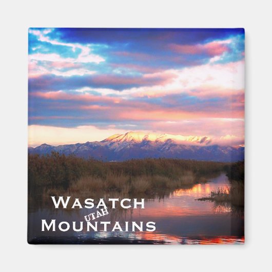 Wasatch Bergen, Utah Landschap Magneet (Voorkant)