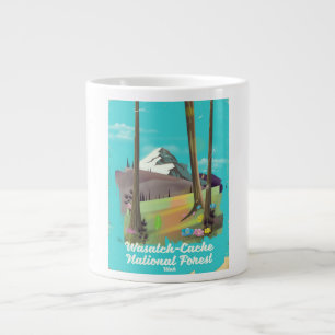 Wasatch-Cache National Forest Utah vakantieposter Extra Grote Beker