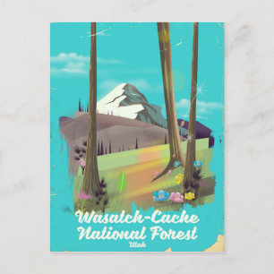 Wasatch-Cache National Forest Utah vakantion poste Briefkaart