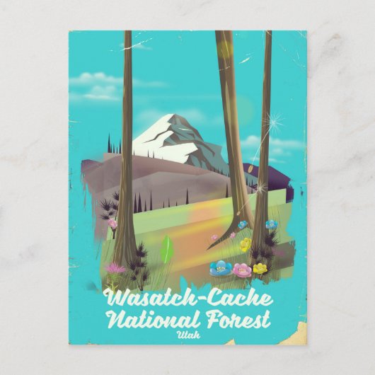 Wasatch-Cache National Forest Utah vakantion poste Briefkaart (Voorkant)