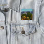 Wasatch Mountain Autumn in Utah Vierkante Button 5,1 Cm (In situ)