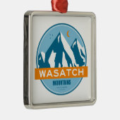 Wasatch Mountains Utah Metalen Ornament (Rechts)