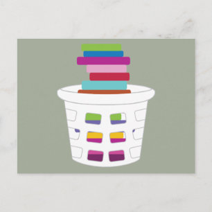 wasbak voor wasgoed briefkaart