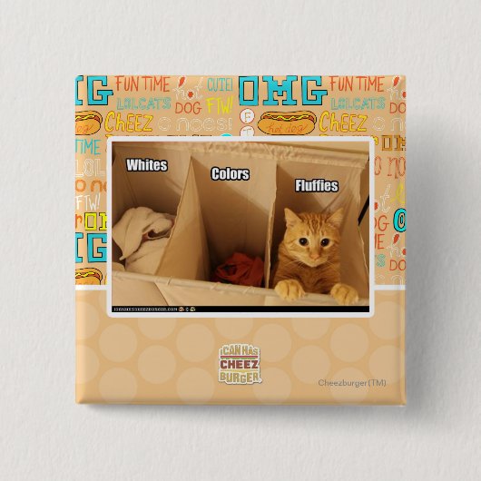 wasbakje vierkante button 5,1 cm (Voorkant)