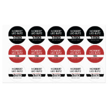 Wasbare Waterdichte Sticker Label Zwart Rood Wit