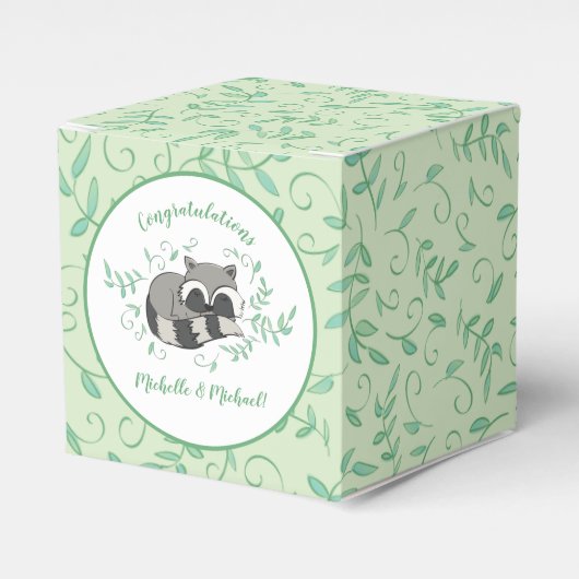 wasbeer Baby shower Bedankdoosjes (Voorkant Zijde)