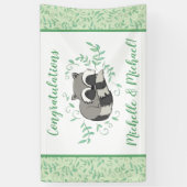 wasbeer Baby shower Spandoek (Verticaal)