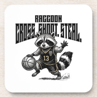 Wasbeer Basketbal Ster - Cross Shoot Steel Grafiek Bier Onderzetter