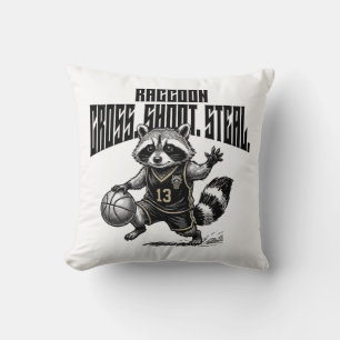 Wasbeer Basketbal Ster - Cross Shoot Steel Grafiek Kussen