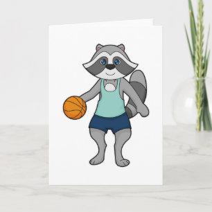 Wasbeer Basketbalspeler Basketbal Kaart