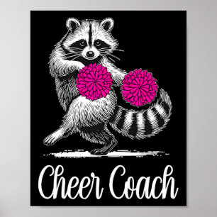 Wasbeer Cheer Coach Grappige Cheerleader Cheerlead Poster