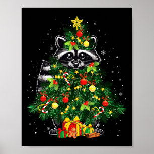 Wasbeer Cosplay Xmas Tree Matching Dierenvriend Ki Poster