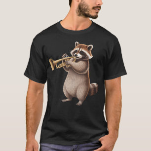 Wasbeer die trompet speelt Funny Trumpet Band Wasb T-shirt