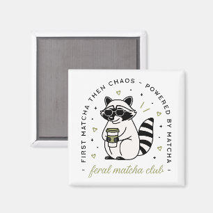 Wasbeer drink matcha club grappig kawaii dier magneet