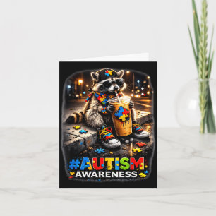 Wasbeer drinkt ijskoffie autisme bewustzijn Wasbee Kaart