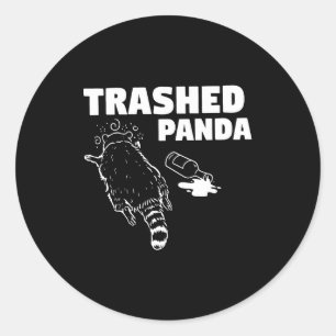 Wasbeer Dronken Wasbeer Grappige Wasbeer Dierenlie Ronde Sticker