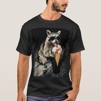 Wasbeer eet ijs Grappig dier T-shirt